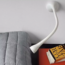 Aplique c/3 posiciones de luz; pintura soft blanca 1x4w led