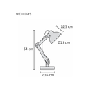 Dis-Lamp. mesa en madera y chapa negra c/cable textil para E27