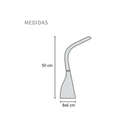 Lamp de mesa c/3 posiciones de luz; pintura soft Negra 1x4w