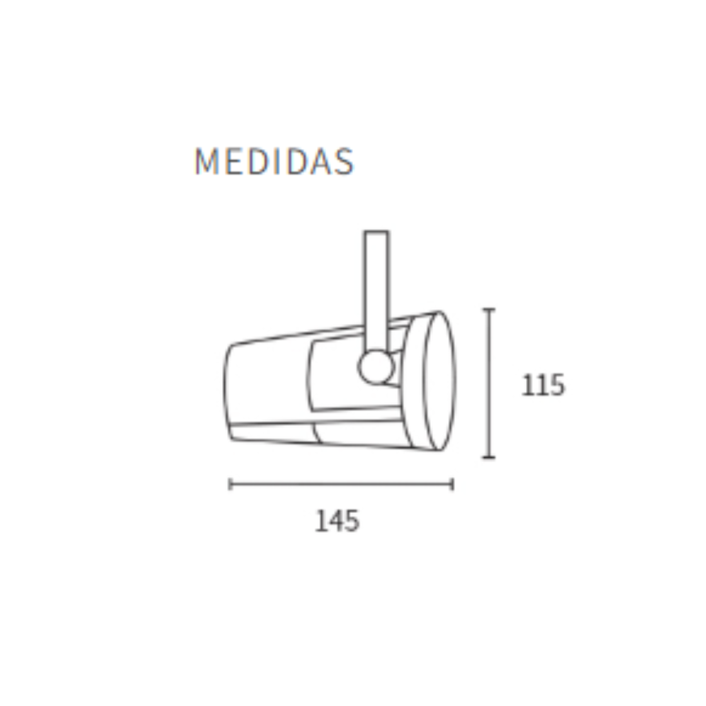 Spot estilo tacho cabezal blanco para lampara ar111 gu10