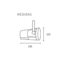 Spot estilo tacho cabezal blanco para lampara ar111 gu10
