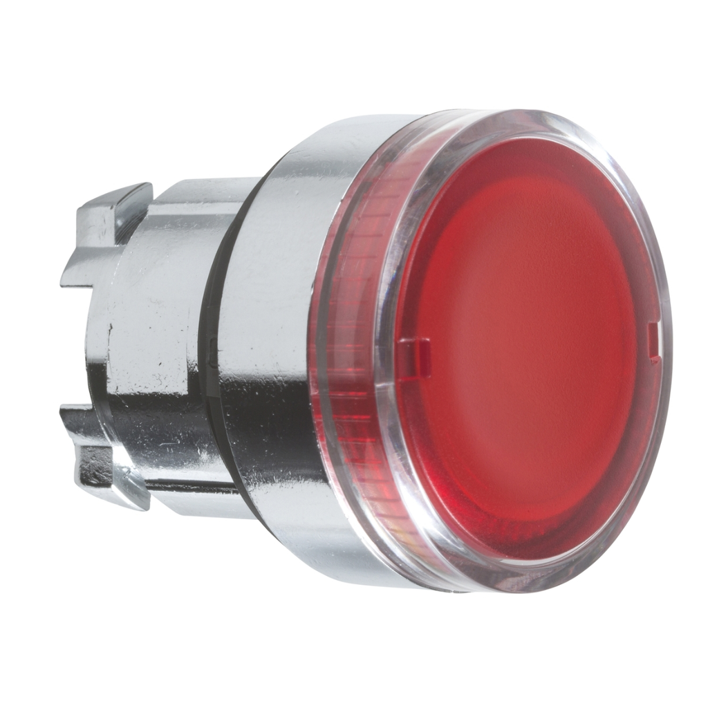 XB4 - Cabezal pulsadoro luminoso, sin lámpara, BA9s, rojo