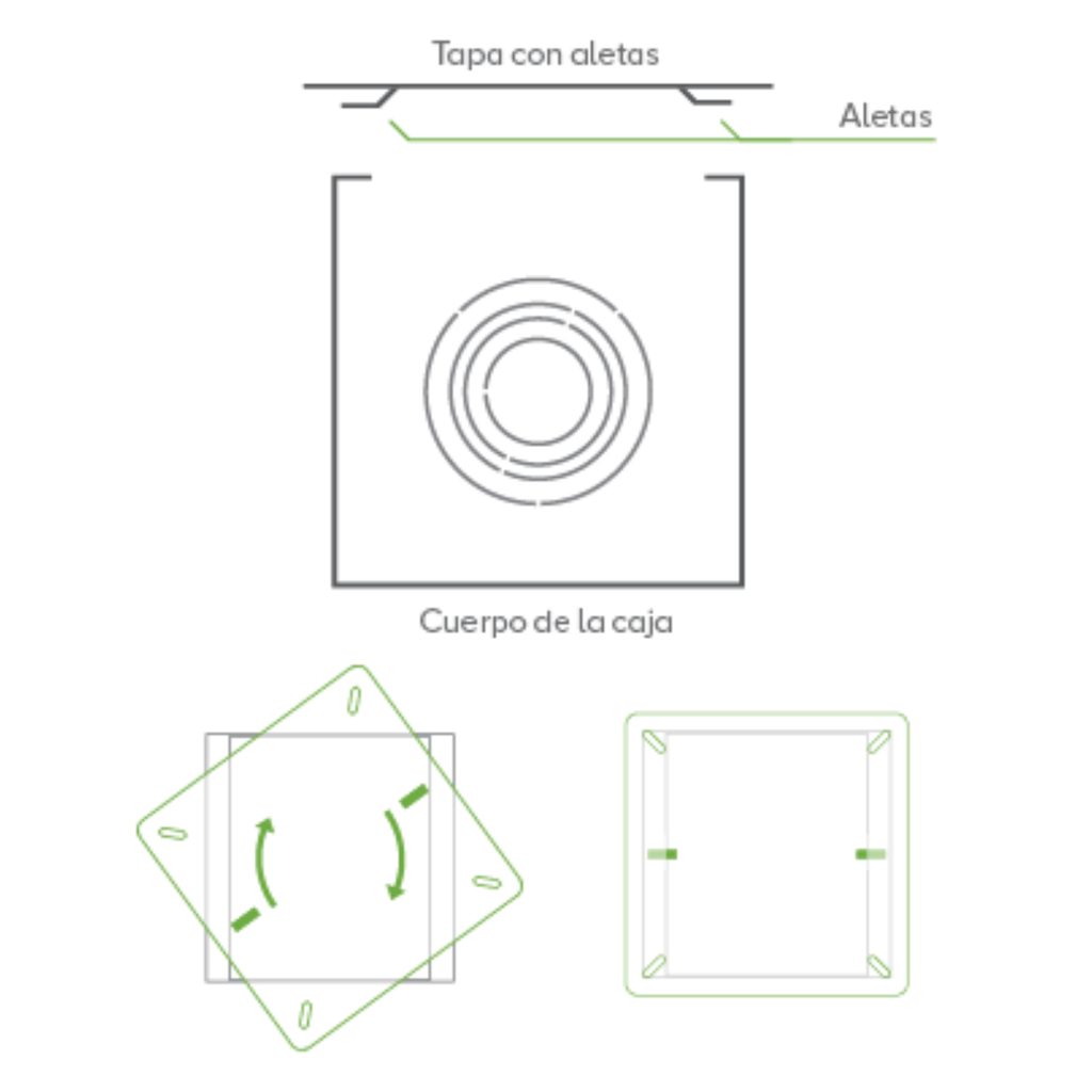 Caja de Pase/Derivación 15 x 30 x 8