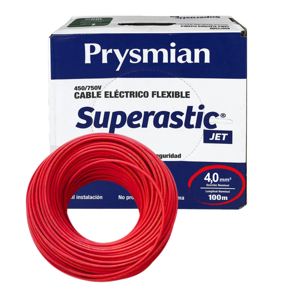 Cable unipolar 4 mm Rojo Prysmian