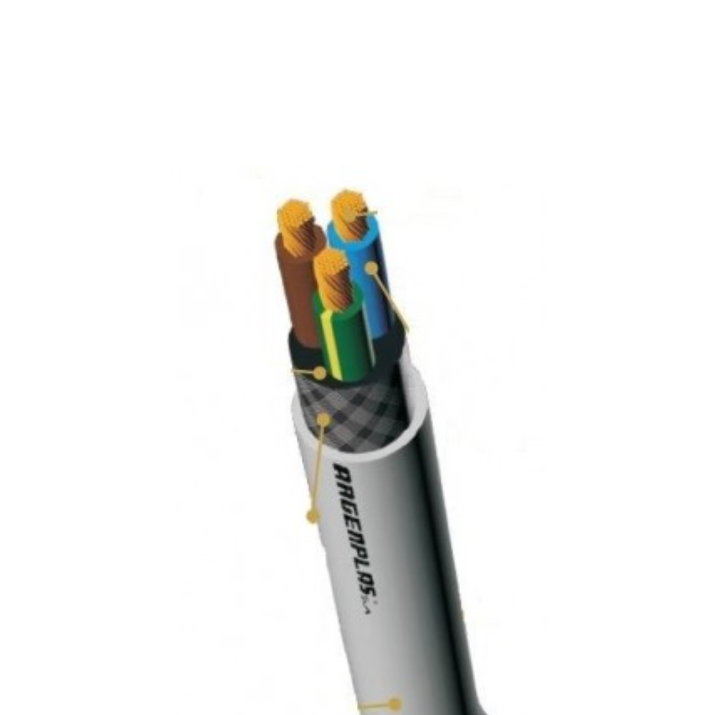 T.Taller blindado 3 x 1.50 mm2 Gris por metro